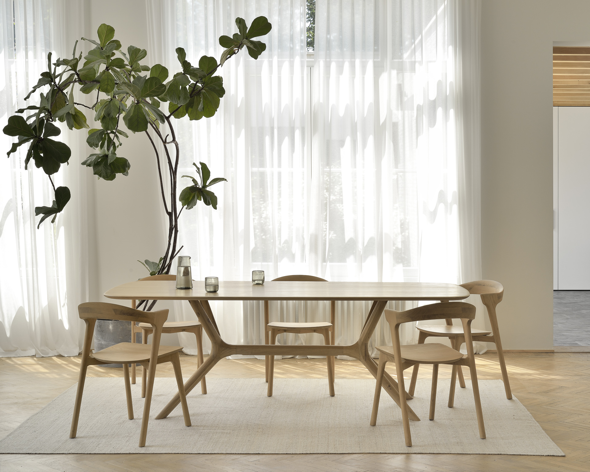 Oak X eettafel  - 250x100