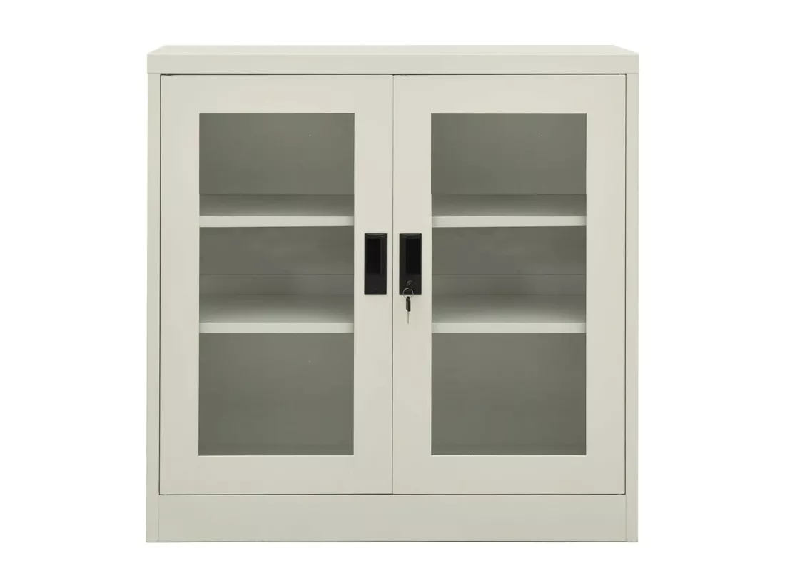 Armoire de bureau Gris clair 90x40x90 cm Acier