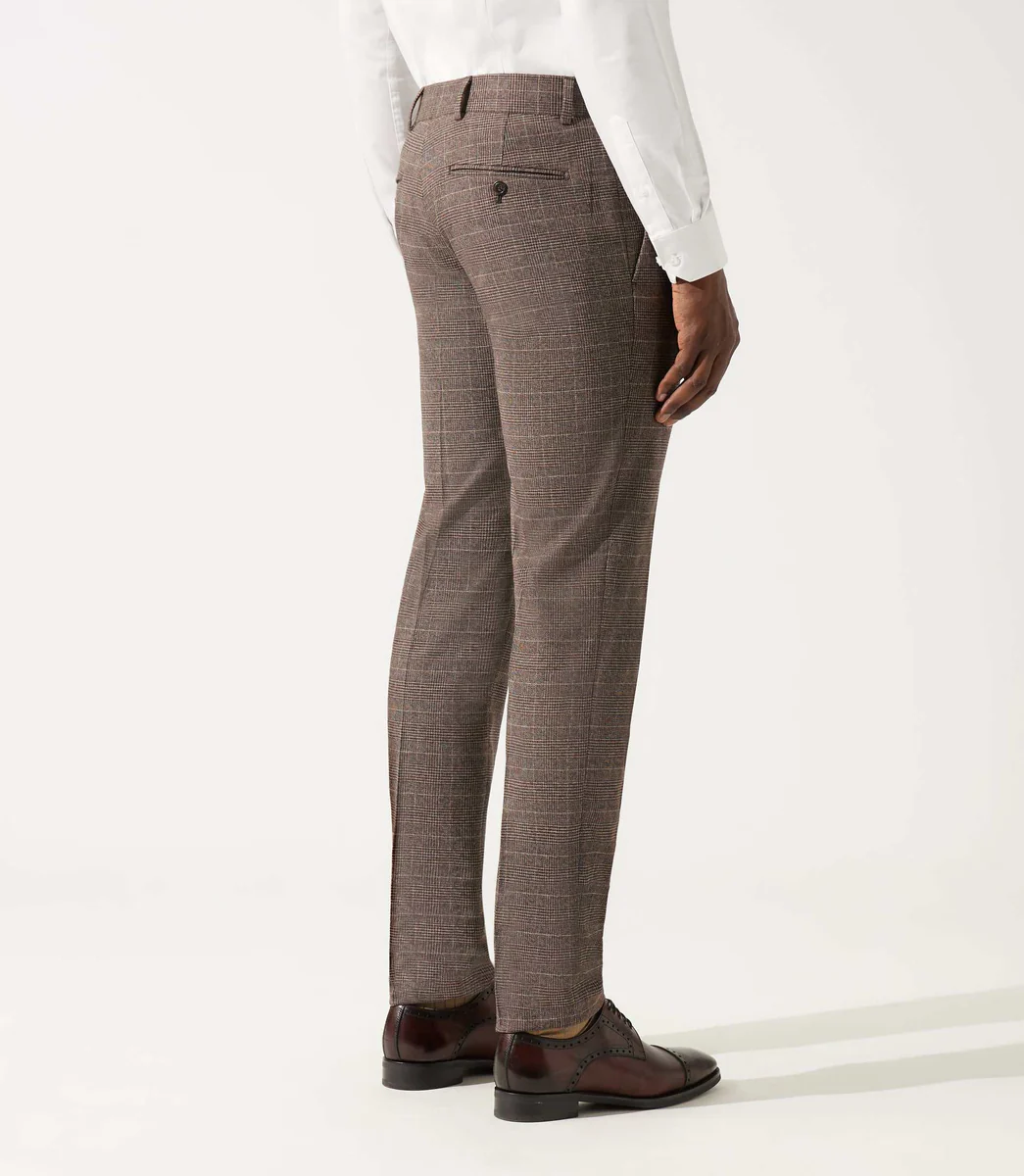 Pantalon ville séparable esprit prince de galles bordeaux FSIENNE