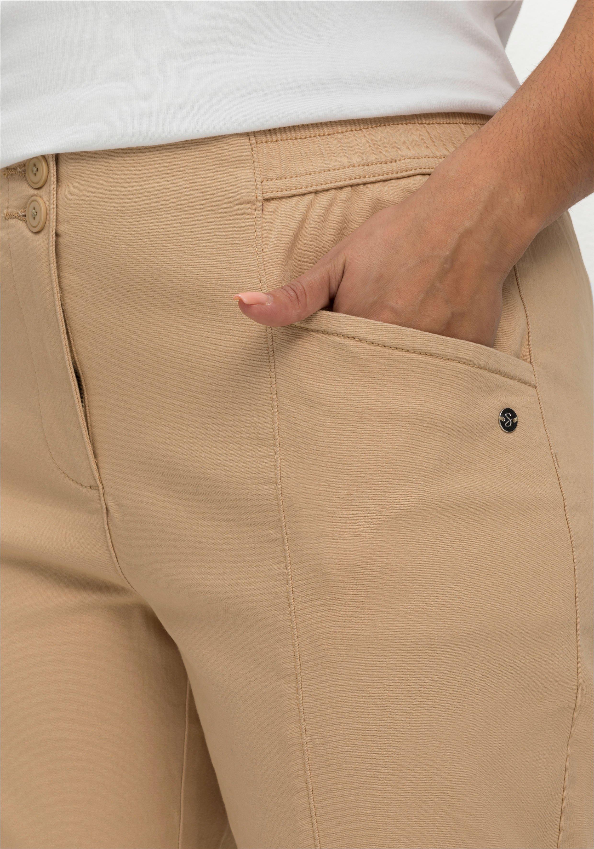 Gerade Twillhose in Curvy-Schnitt PIA, mit Biesen vorn