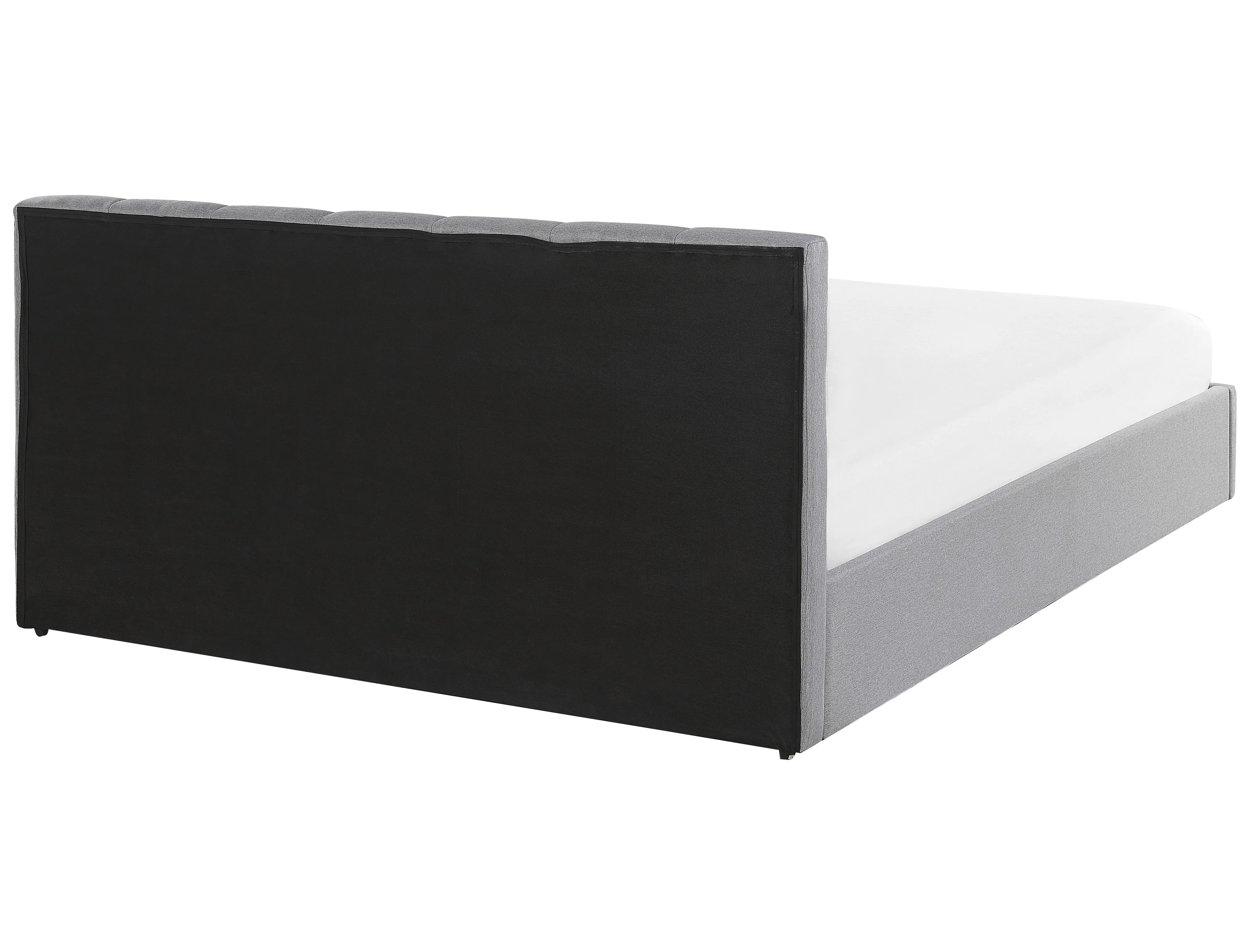 Bed met opbergruimte Stof DREUX 180 x 200 cm Lichtgrijs