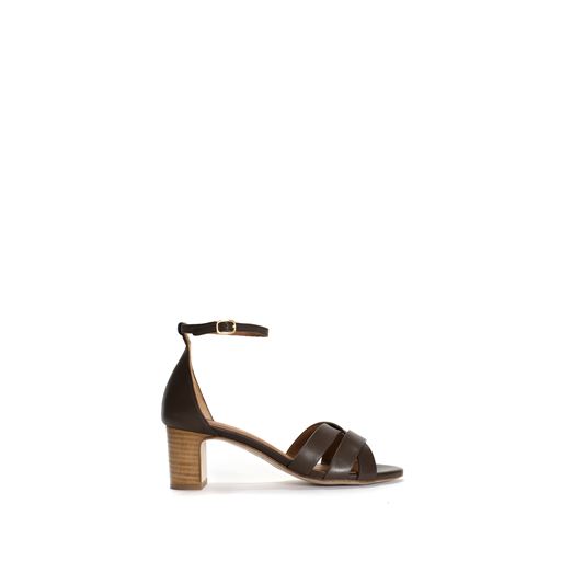 Dico Copenhagen Kaia Højhælede Sandaler, Dark Brown, 39
