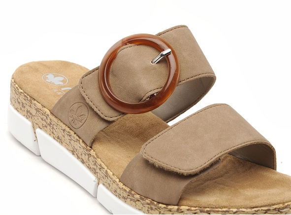 Rieker mules et sabots plats femme v2392 beige