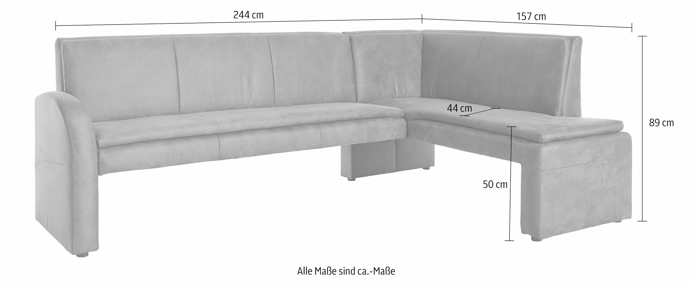 exxpo - sofa fashion Eckbank »Cortado, elegant und modern mit hohem Sitzkomfort« hohe Bodenfreiheit, schöne Detailverarbeitung, wahlweise Lederbezug