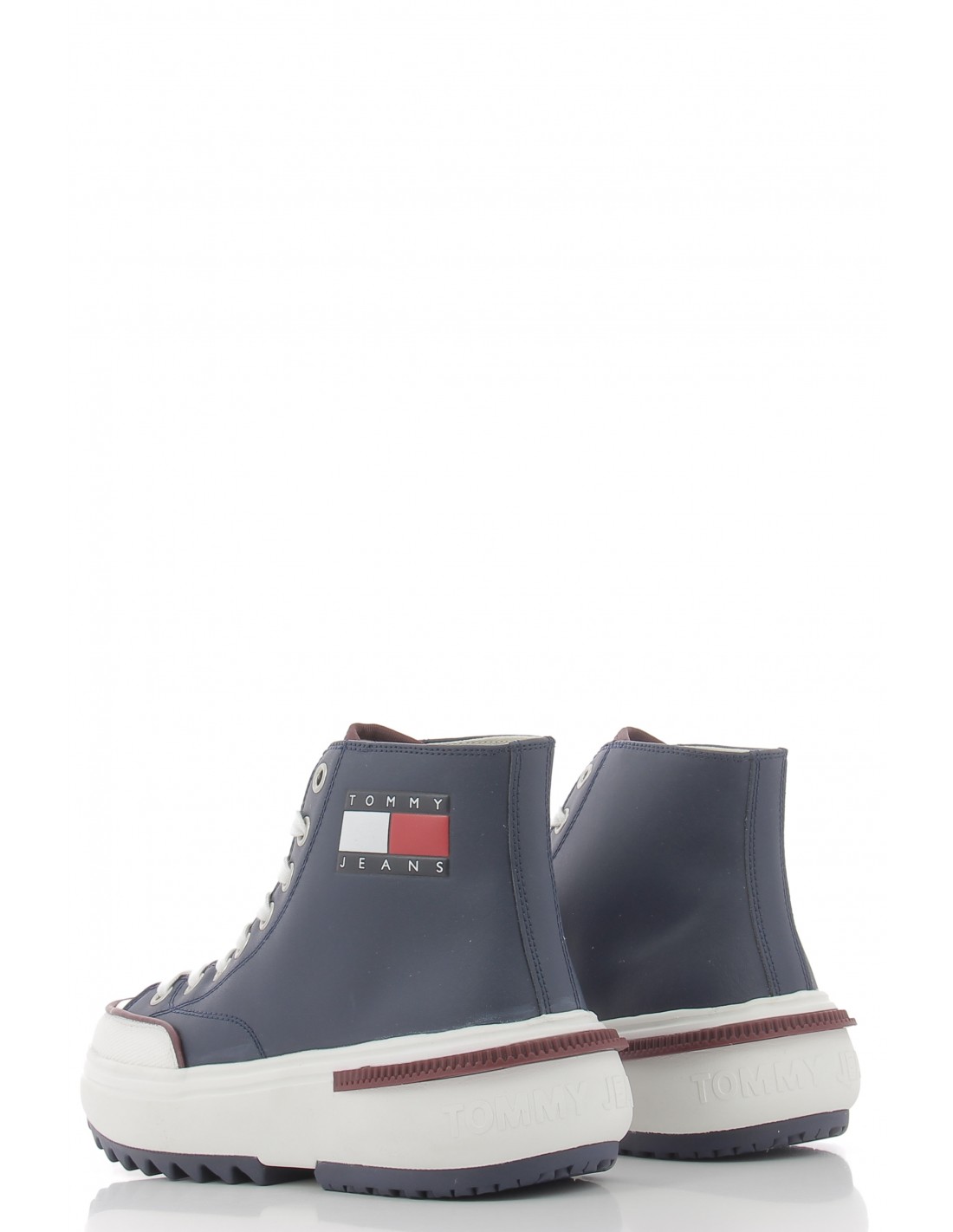 tommy hilfiger baskets montantes homme tj mens cleat run cuir bleu