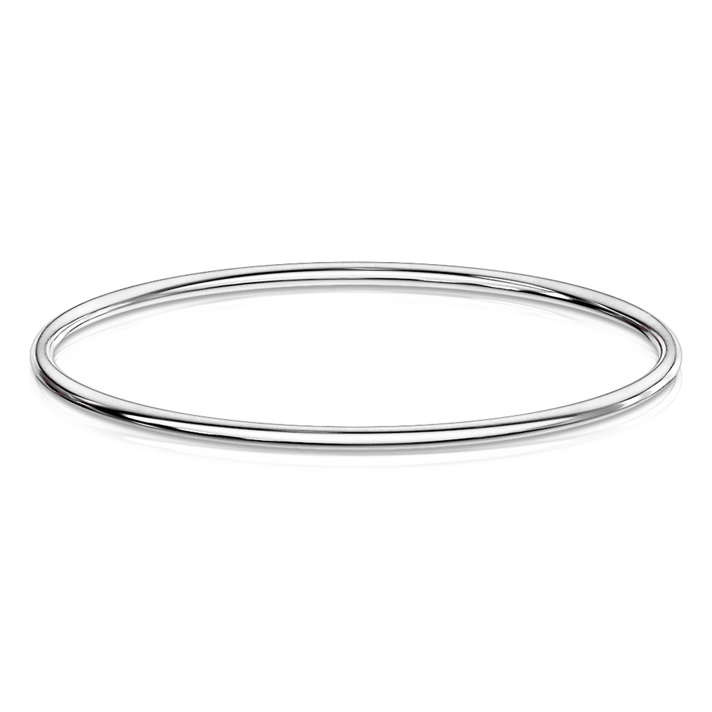(Ø65mm) 316L Edelstahl Armband Accessoire Armreif - Silber