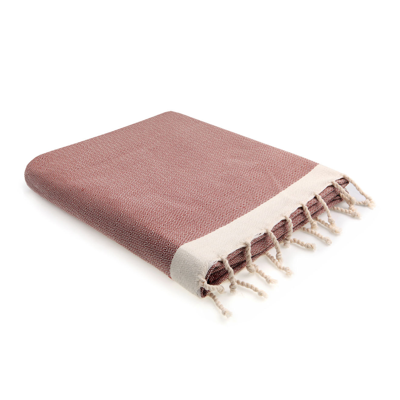Febronie Plaid coton Courchevel tomette