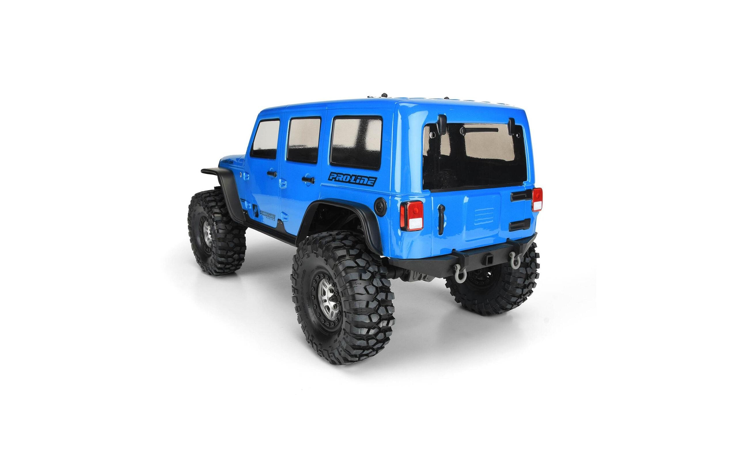 Karosserie Jeep Wrangler Rubicon unlackiert, 1:10Karosserie für Crawler mit 325 mm Radstand, z.B. TRX-4