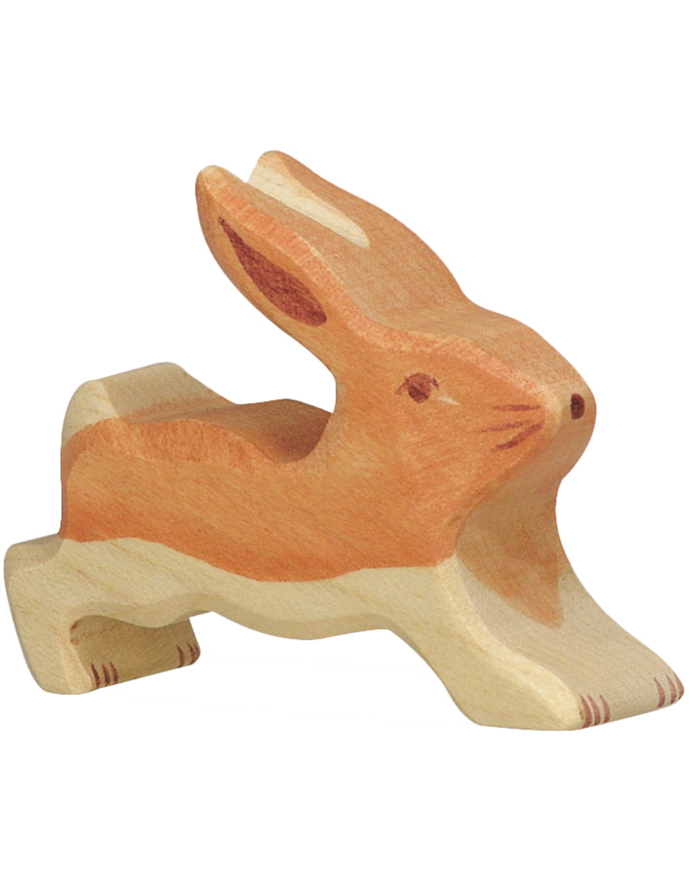 Holztier HASE KLEIN LAUFEND in hellbraun