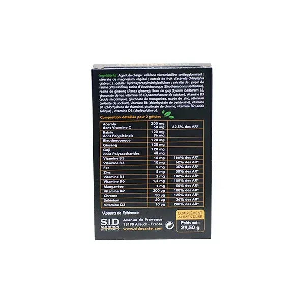 SID Nutrition Health OptiEnergy Tonic 60 cápsulas