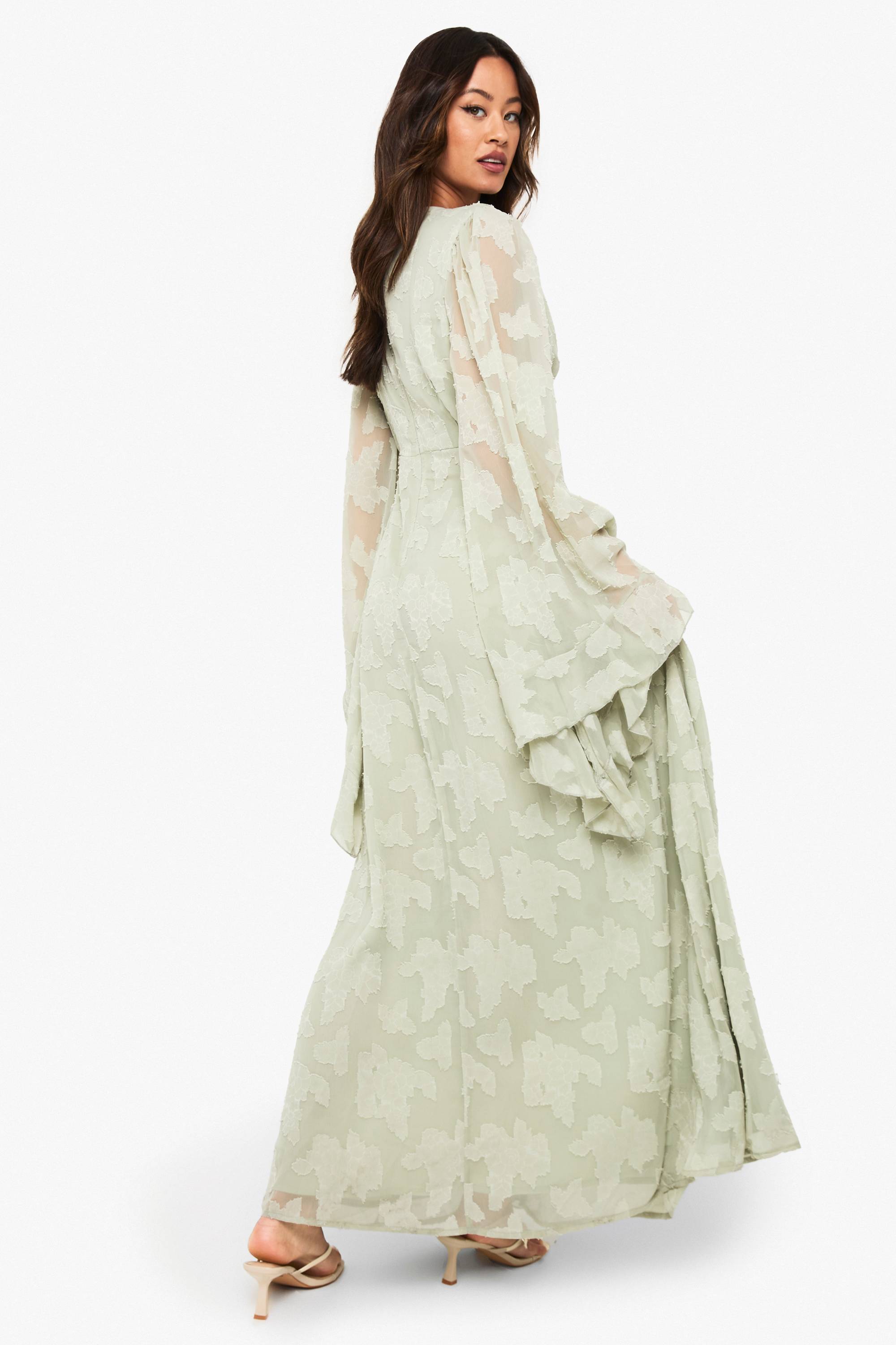 boohoo Robe Longue Texturée À Découpes Pour Grande Taille