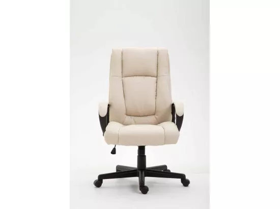 Chaise de bureau - Tissu & Blanc - Crème - XL Sparta