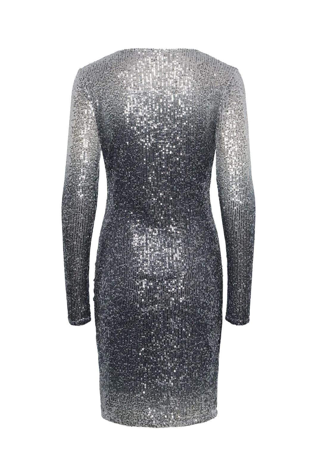 Pieces Pcdelphia Ls New Wrap Dress 4617919 ombre blue gradient silver sequins