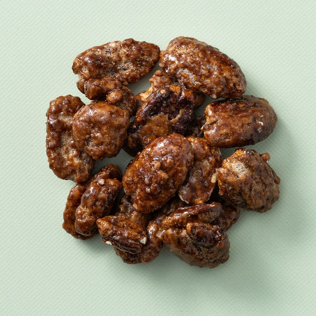 Pecannoten gekarameliseerd