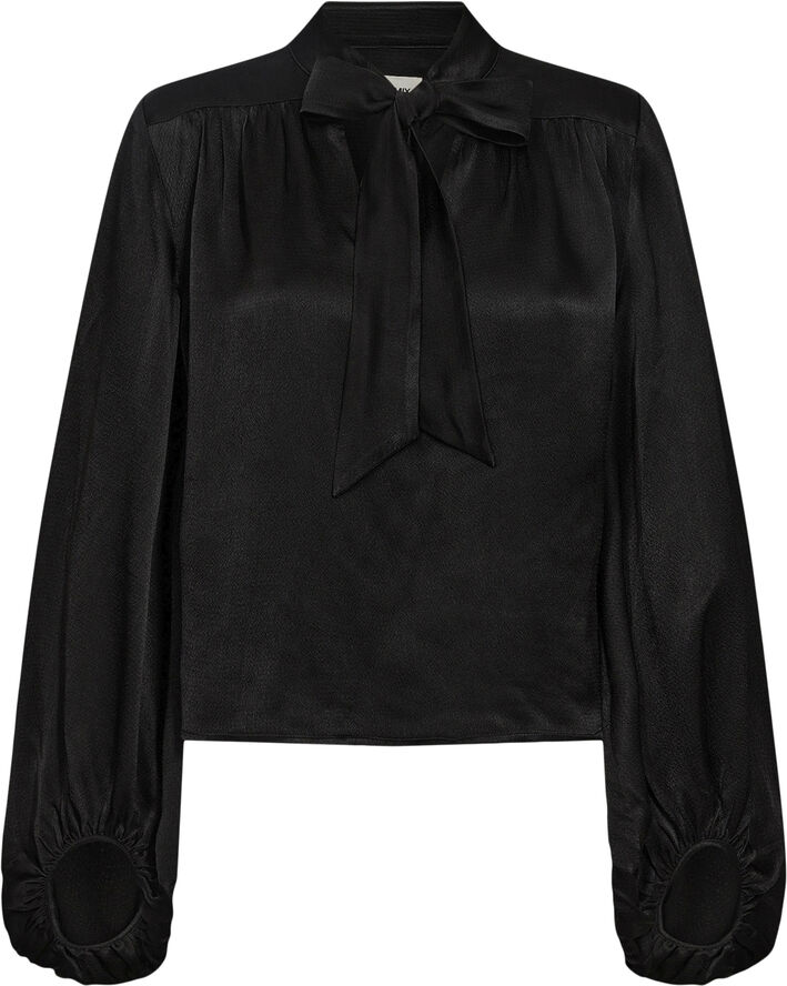 Designers Remix Lucille Bow Blouse Sort