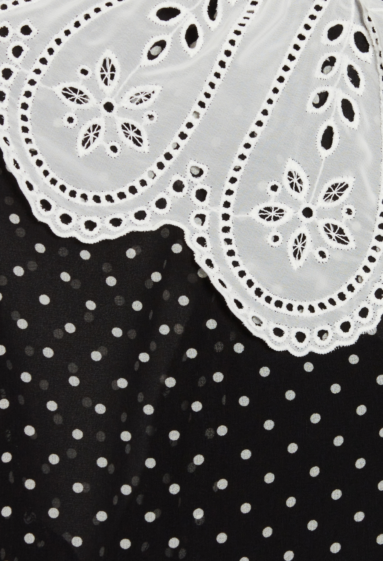 Blouse &agrave; pois col Claudine