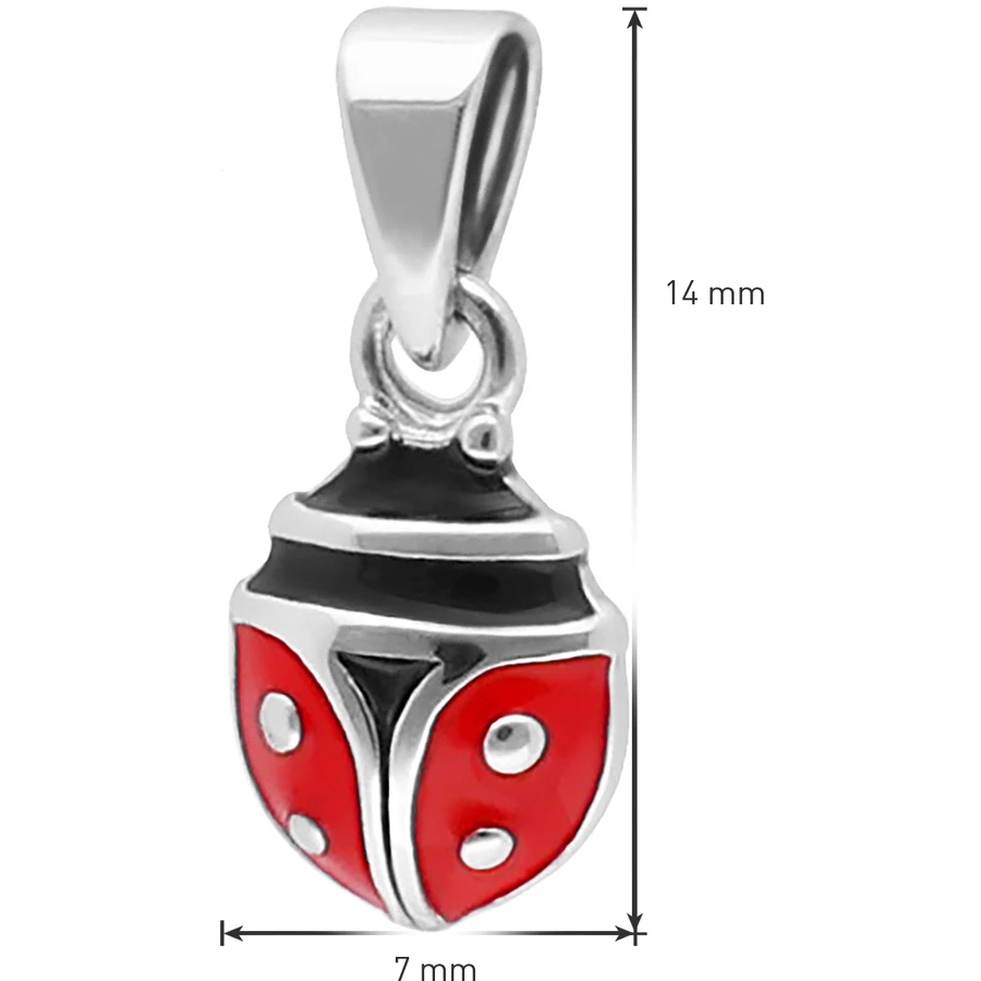 trendor Kinder-Halskette Silber 925 Collier mit Glückskäfer silver