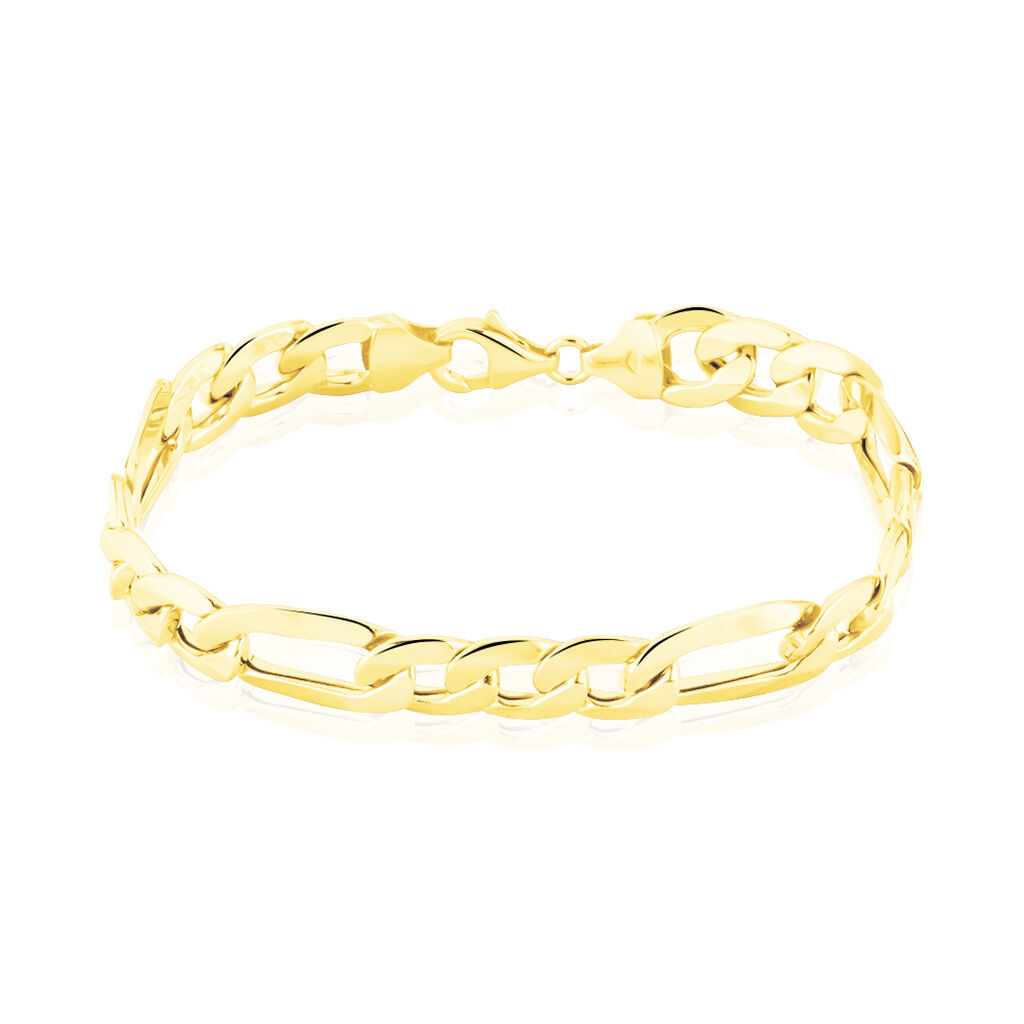 Bracelet Cameo Maille Alternee 1/3 Or Jaune