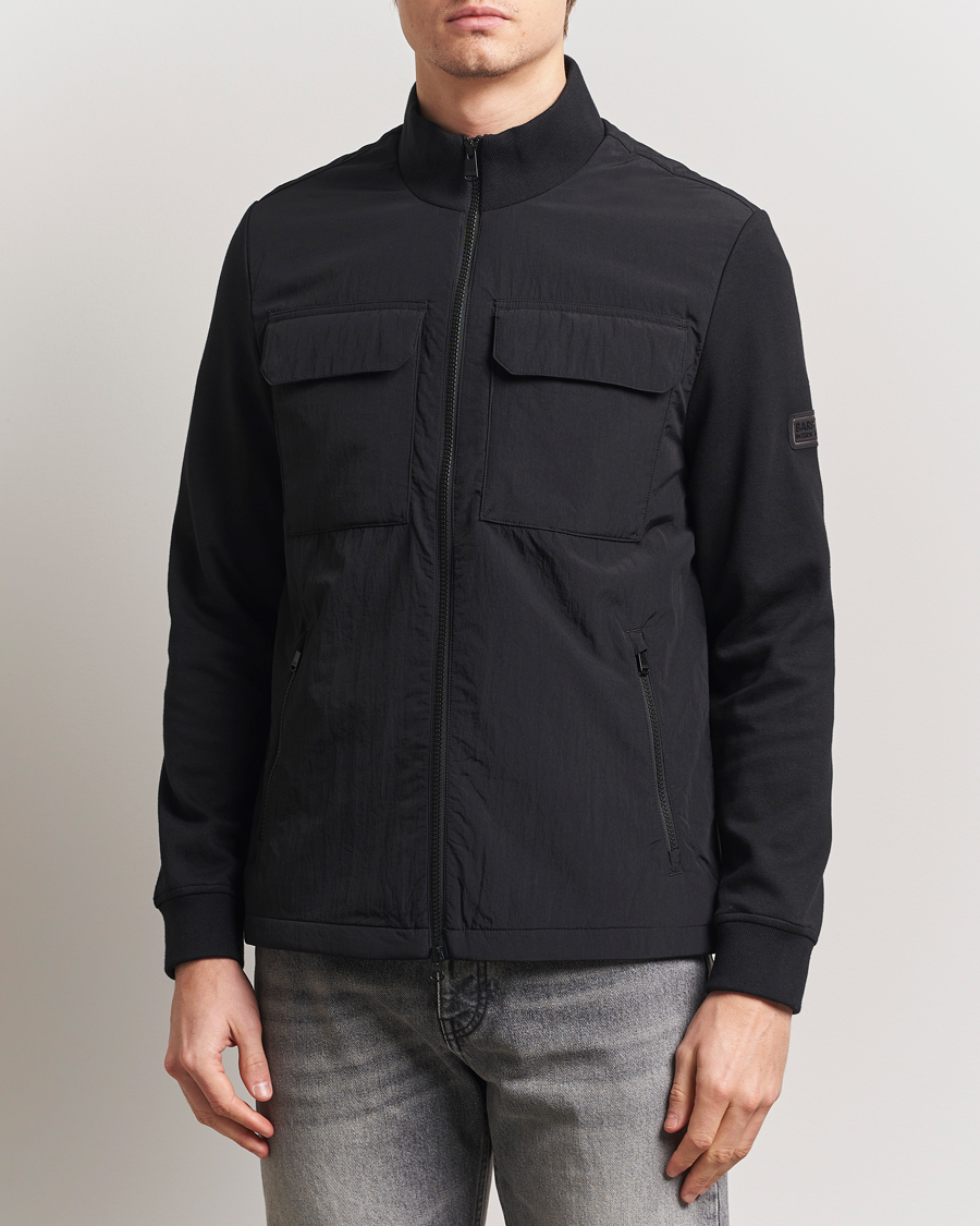 Barbour International Ethan Funnel Neck Hybrid Sweat Black