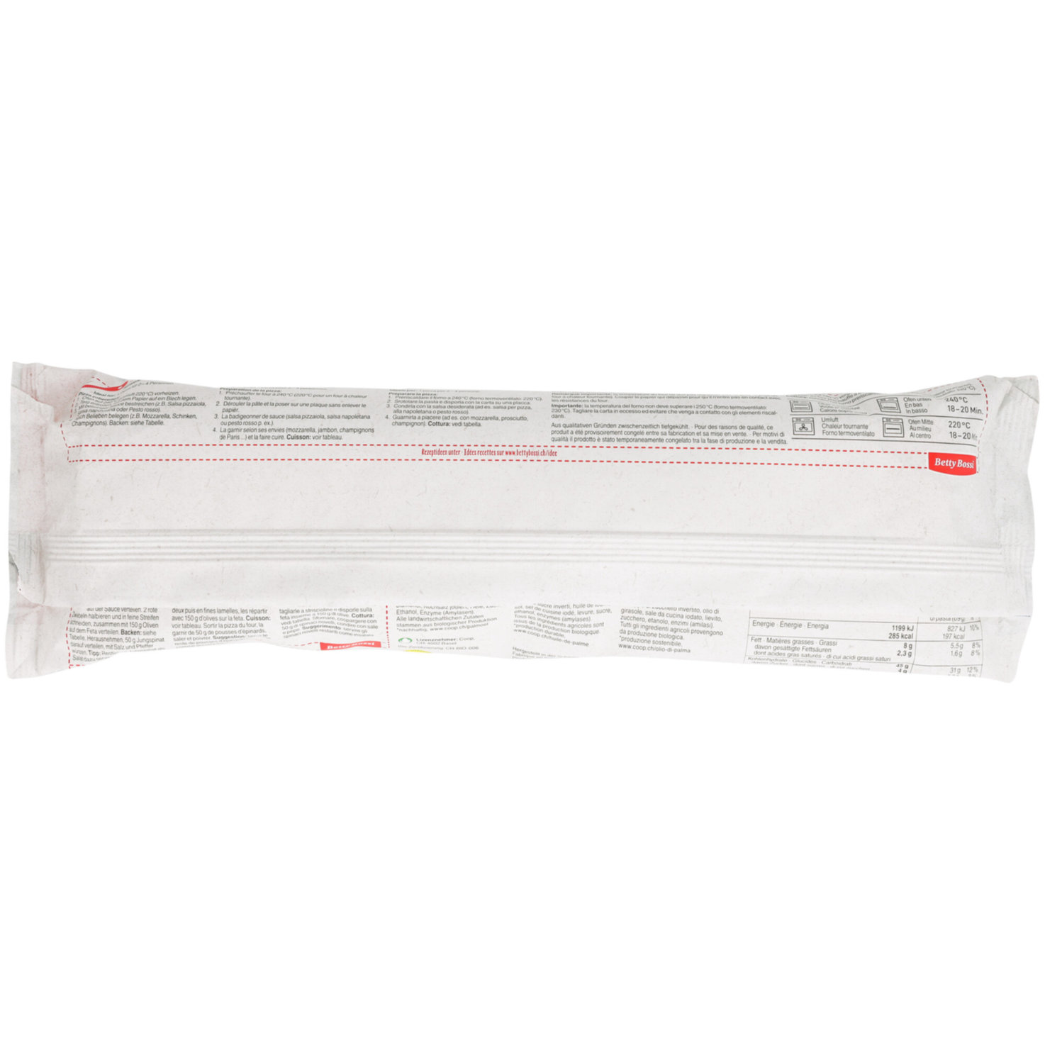 Betty Bossi Naturaplan Bio Pizzateig ausgewallt 25x38cm
