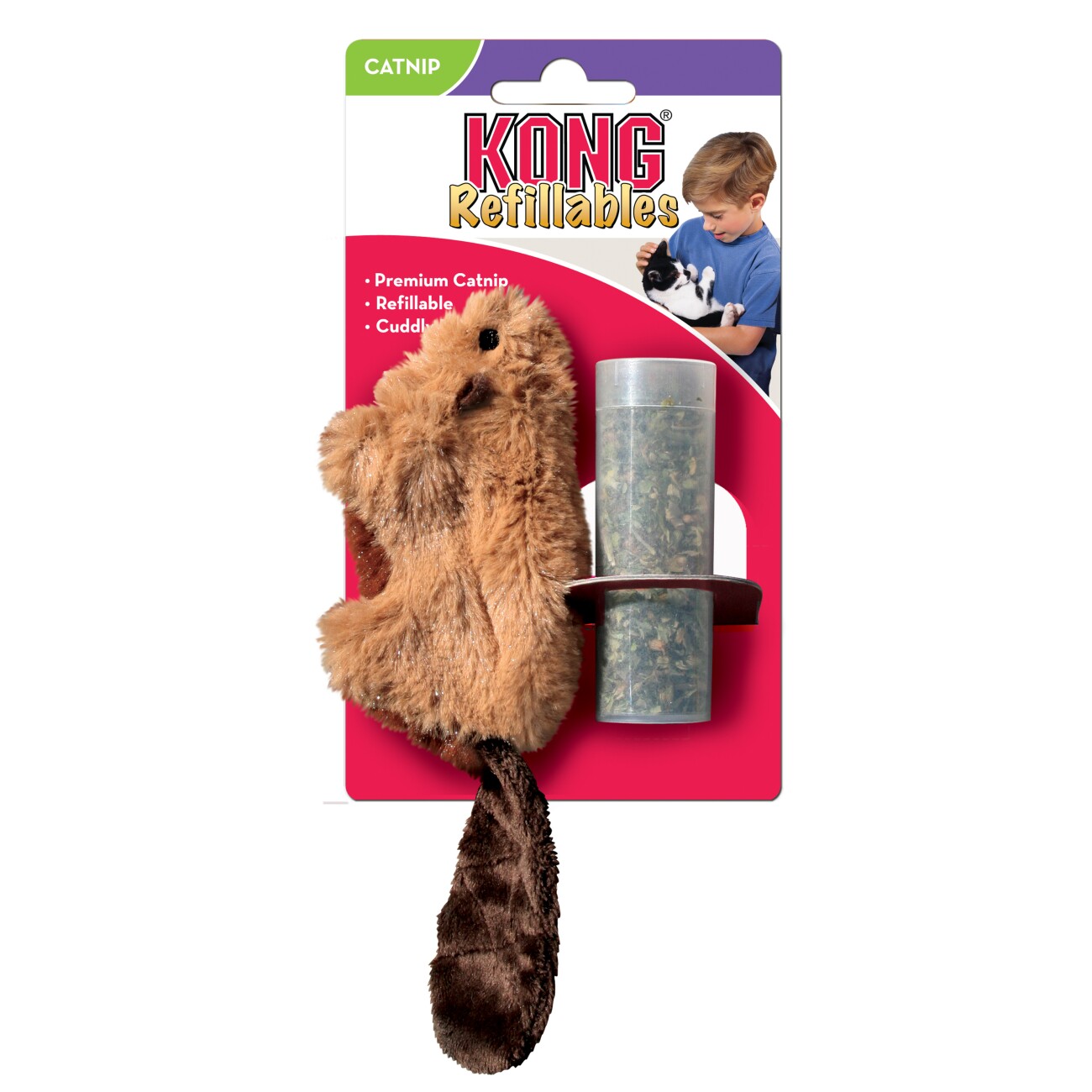 KONG Spielzeug Plüsch Biber Catnip