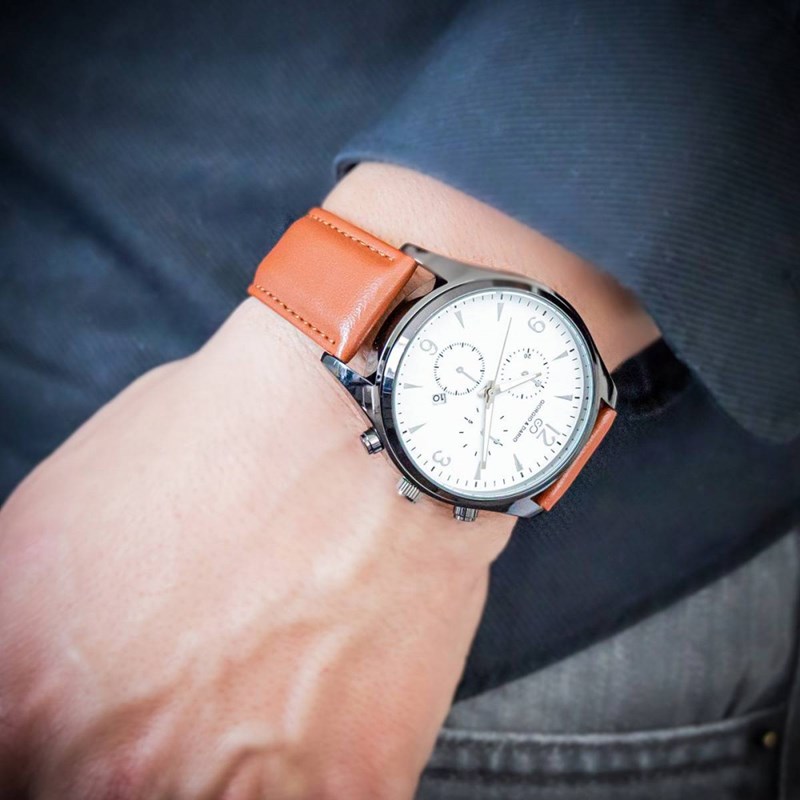 Montre Homme GIORGIO bracelet Cuir Marron
