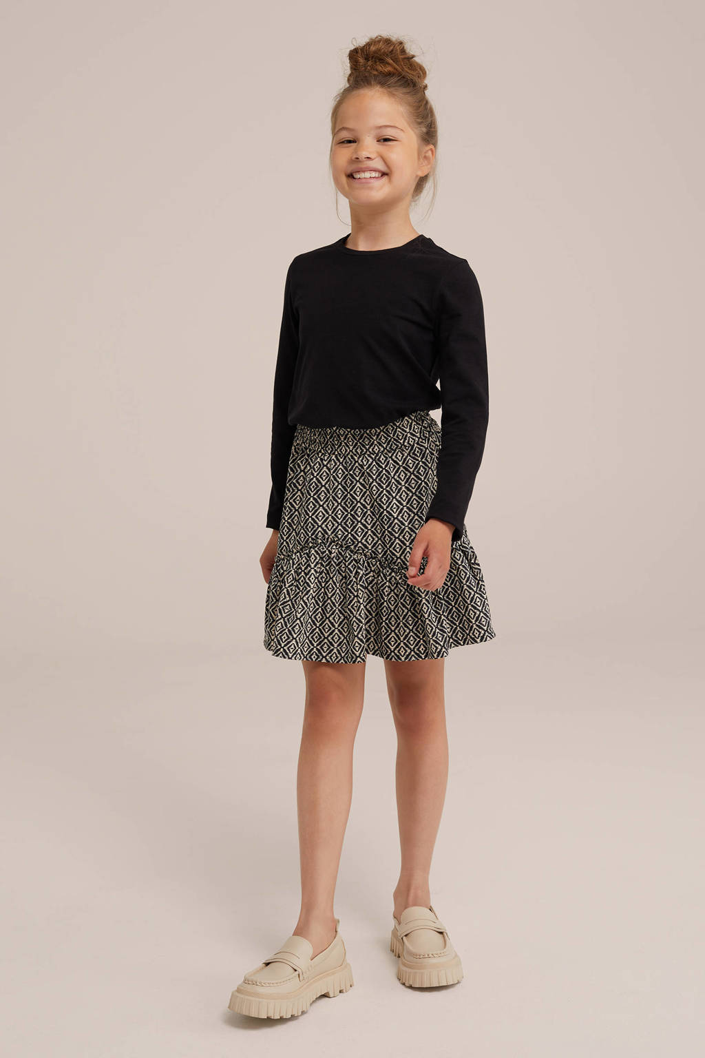 WE Fashion a-lijn rok zand