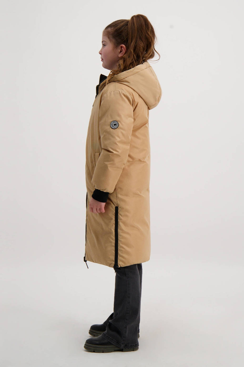 Cars reversible gewatteerde winterjas SALY zwart/bruin