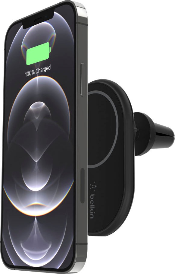 Belkin Smartphone-Halterung »magnetische 10 Watt Kfz-Halterung mit Ladefunktion« 1 Stk. tlg. MagSafe kompatibel für iPhone Serie 12/13/14/15, incl. Kfz-Ladegerät