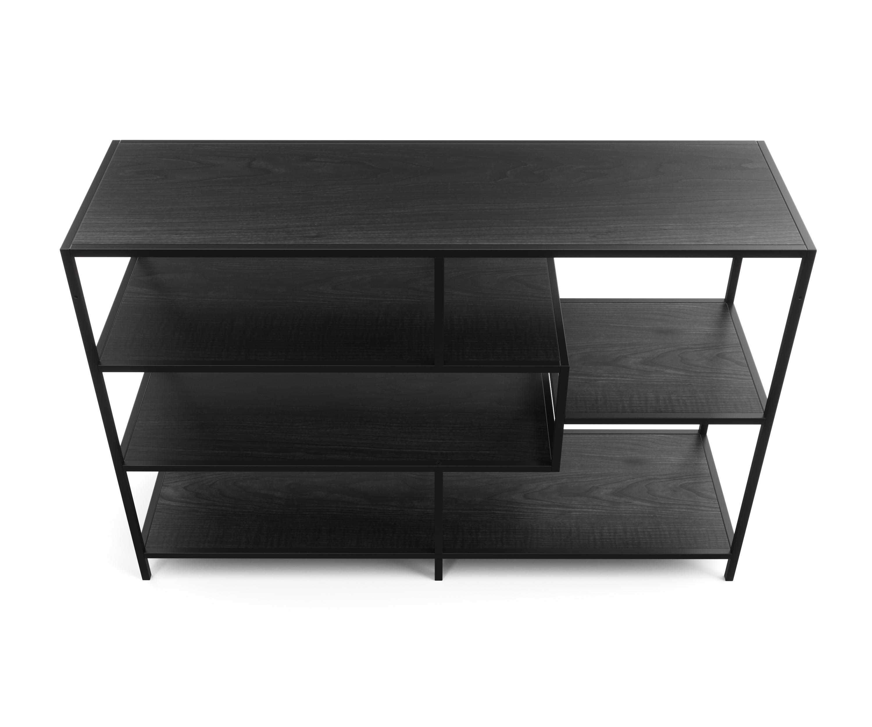 Bücherregal SEAFORD 117 x 78 cm schwarz