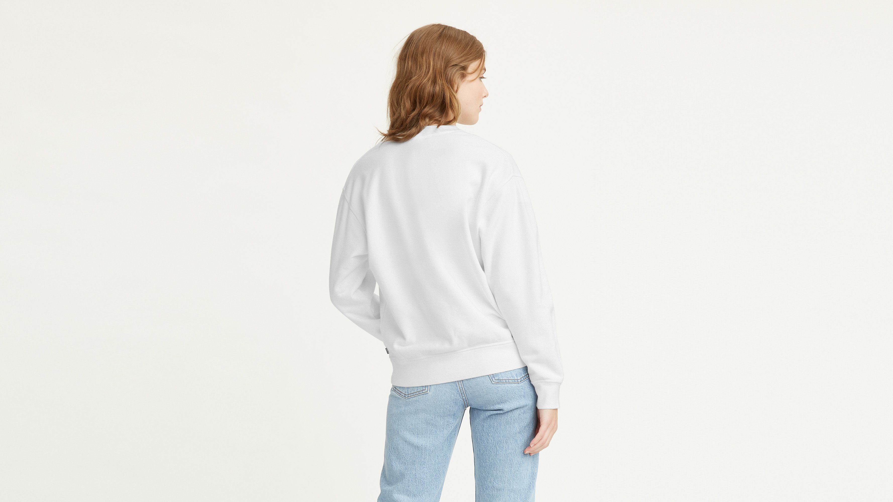Sweat-shirt graphique à col rond standard - Cloud Dancer - Blanc