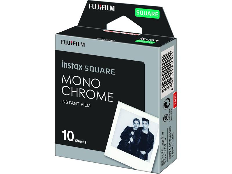 Fujifilm Sofortbildfilm Instax Square 10 Blatt Monochrome Sofortbildfilme für die Fujifilm Instax Square-Serie