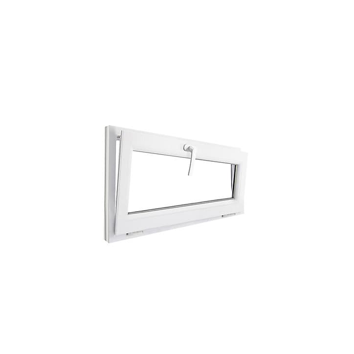 Fenêtre abattant PVC GoodHome blanc - l.100 x h.60 cm