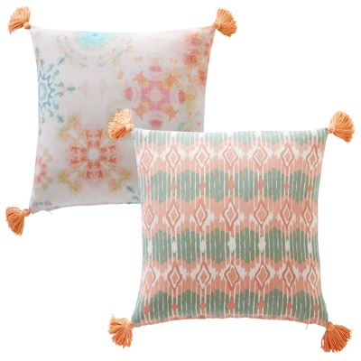 Coussins double face motifs ethniques