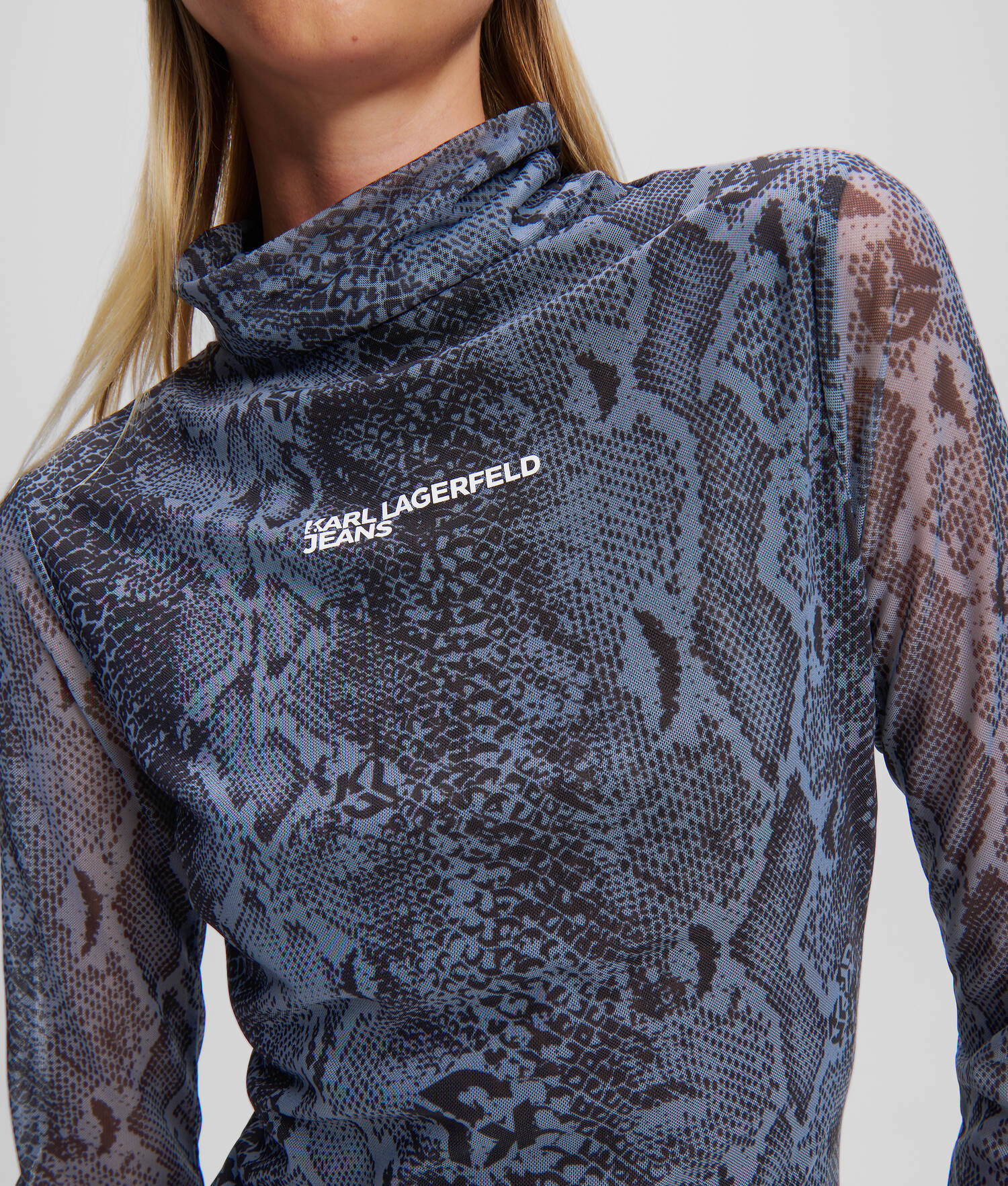 ROBE EN MESH IMPRIMÉ PEAU DE SERPENT KLJ