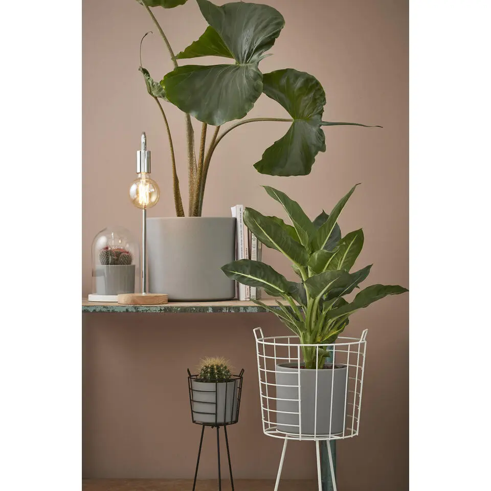 Mica Decorations Era Bloempot - H31 x Ø32,5 cm - Lichtgrijs