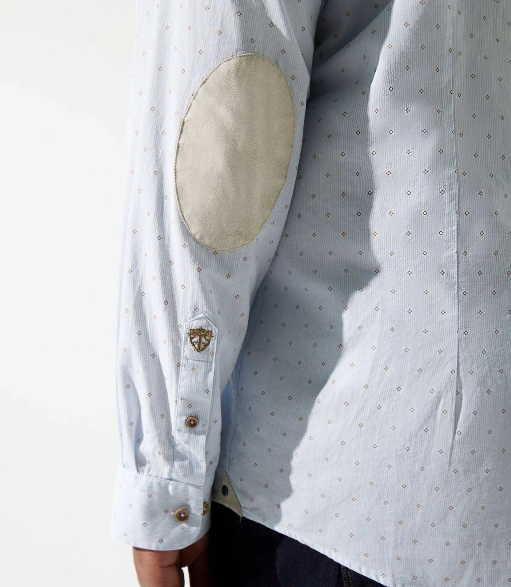 Chemise à imprimé blanc et camel KELLYBT