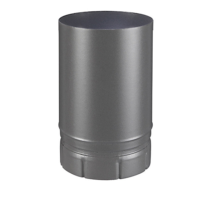 Tuyau de poêle à bois émaillé gris 250 mm ø 130 mm