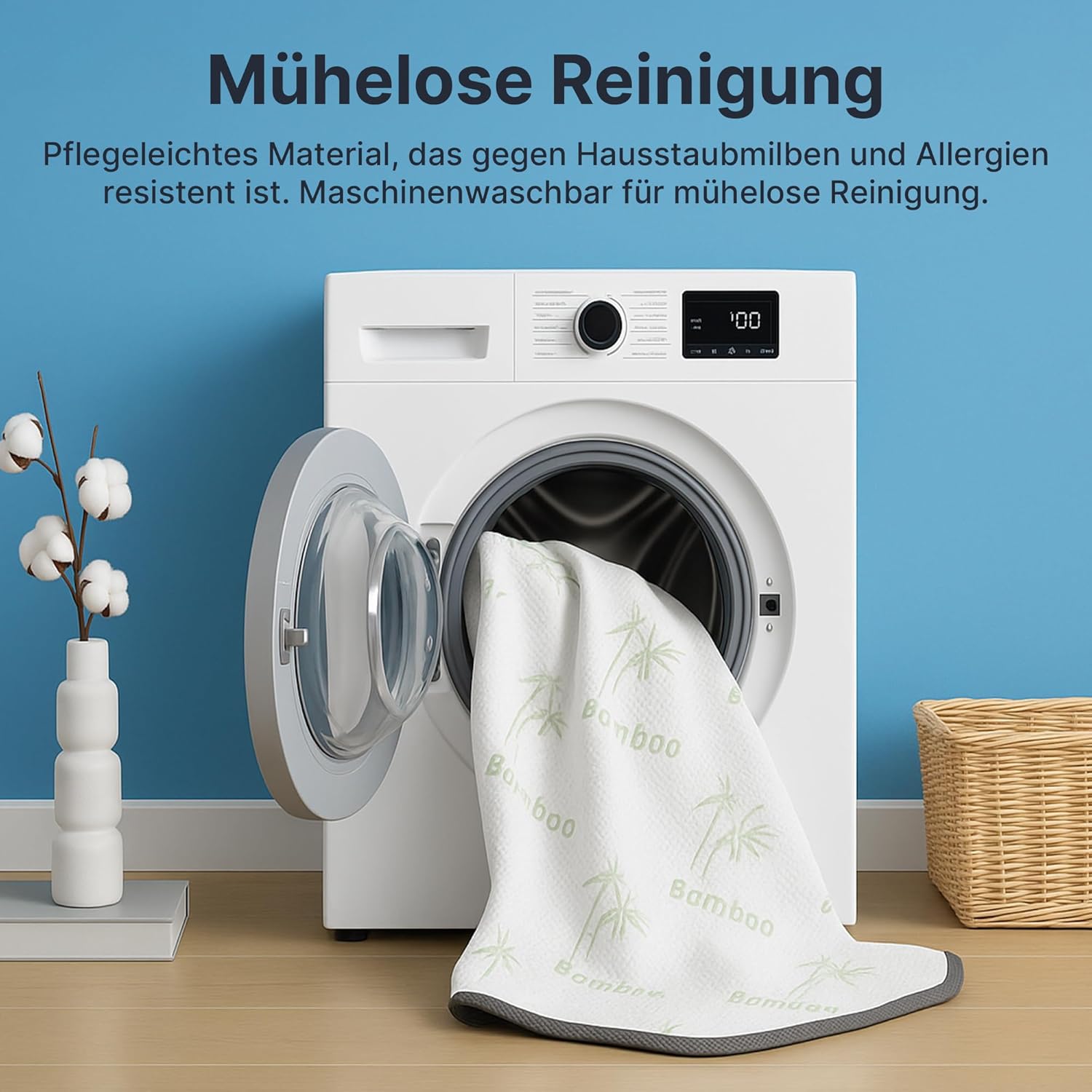 MKS.® Gel Topper 180x200 cm, H3 Matratzentopper mit 7 cm Gel-Memory-Schaum, KomfortKissen Matratzenauflage mit 3D-Luftstrom, Viskoelastische Matratzenauflagen mit abnehmbarem Bambusbezug