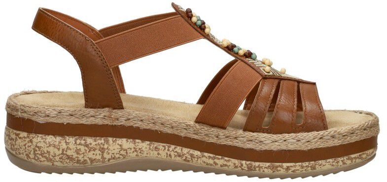 Rieker Sandalen Plat cognac