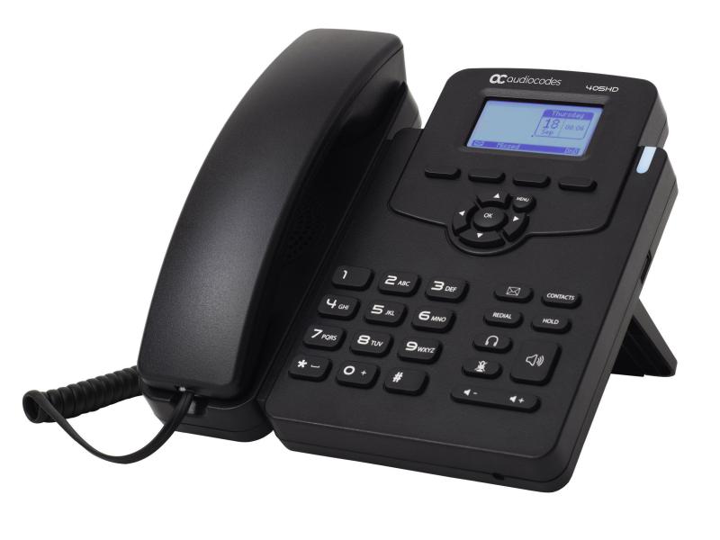 Audiocodes Tischtelefon 405HD Skype for Business Schwarz Kostengünstiges Telefon für den Modernen Büroalltag