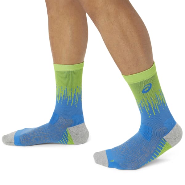 Chaussette running ASICS PERFORMANCE RUN SOCK CREW WATERSCAPE/ELECTRIC LIME