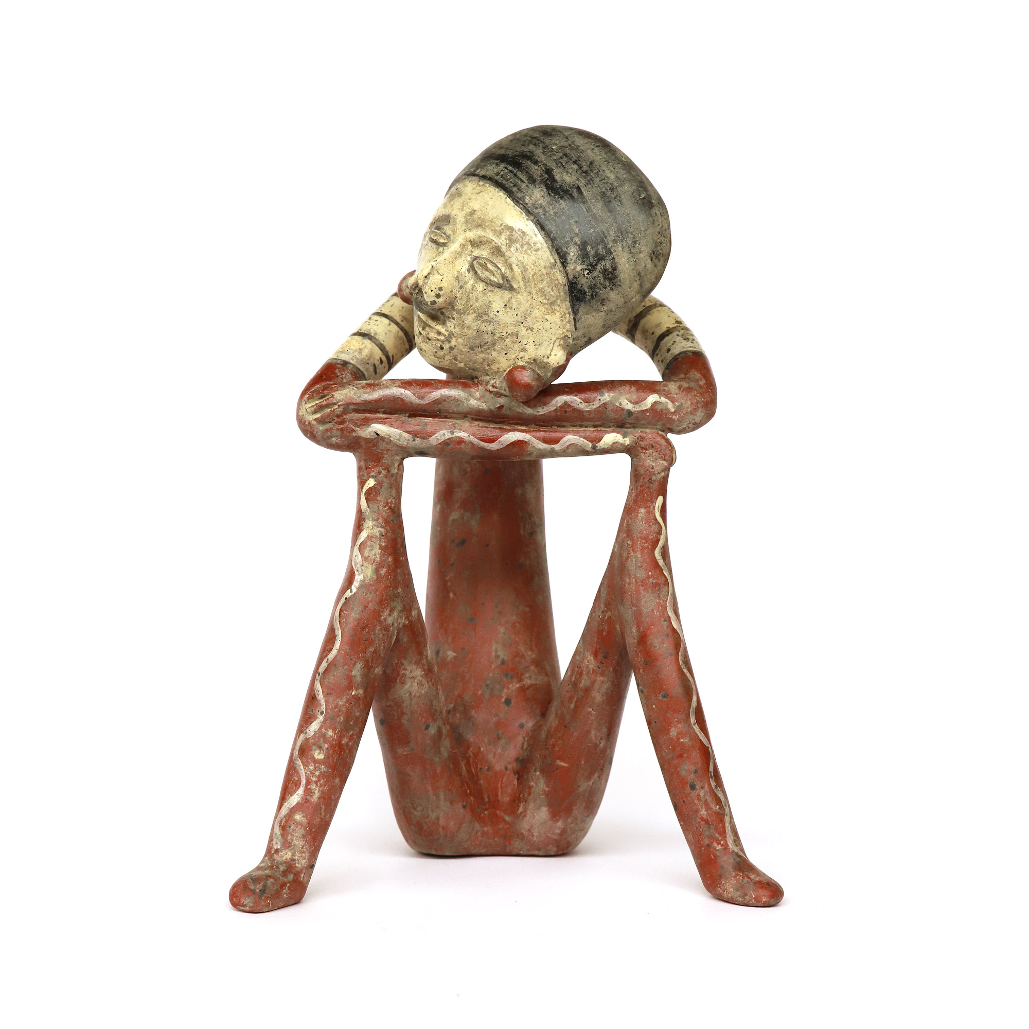 Terrakotta-Figur 'Nayarit', handbemalt, H 35 cm, B 25 cm, L 20 cm von fischer's lagerhaus