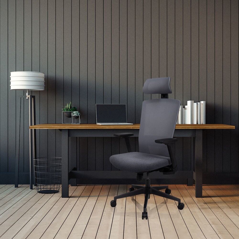 Profi Bürostuhl CAPTIVO Stoff/Netzstoff mit Armlehnen (höhenverstellbar) hjh OFFICE