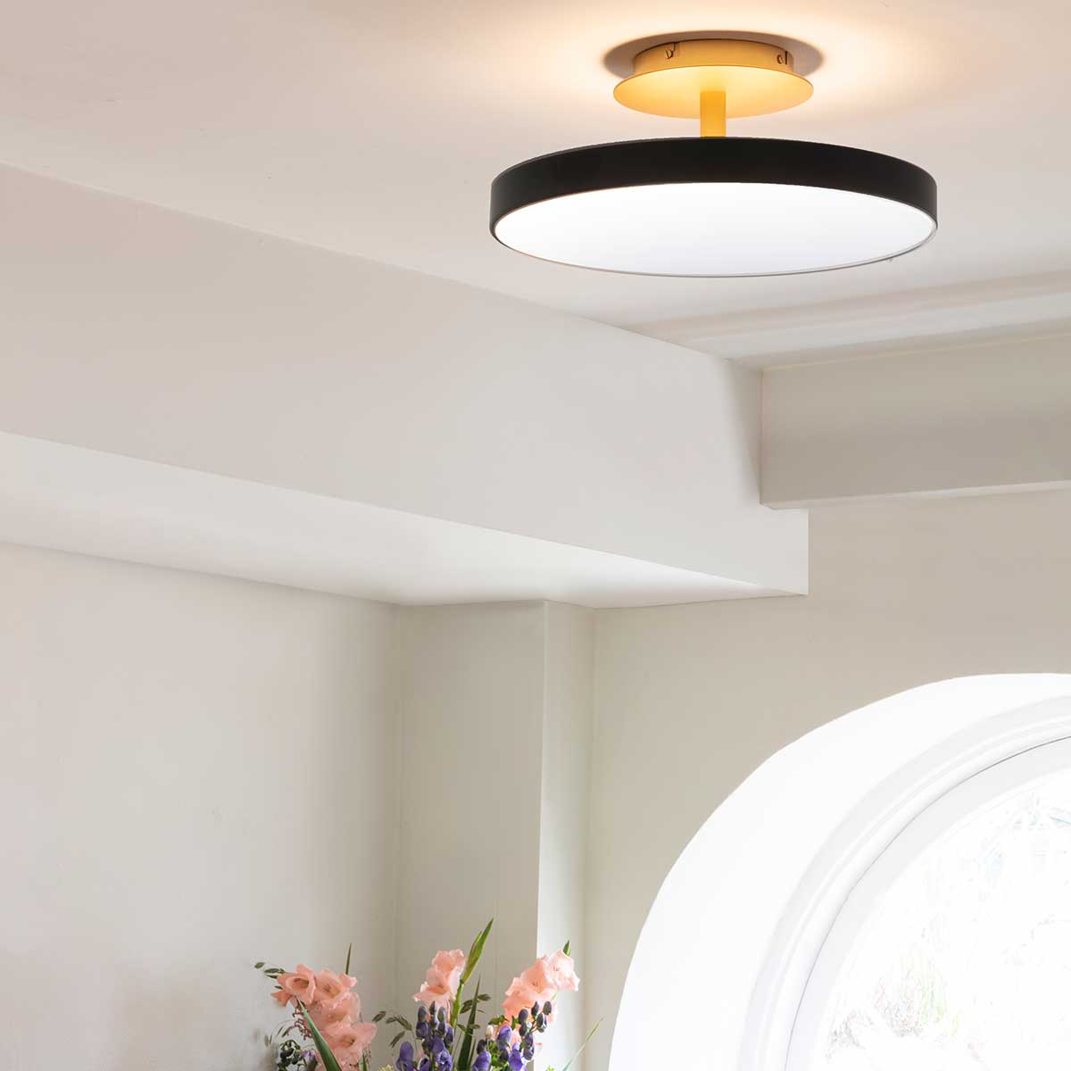 Plafondlamp Asteria Up Medium Zwart