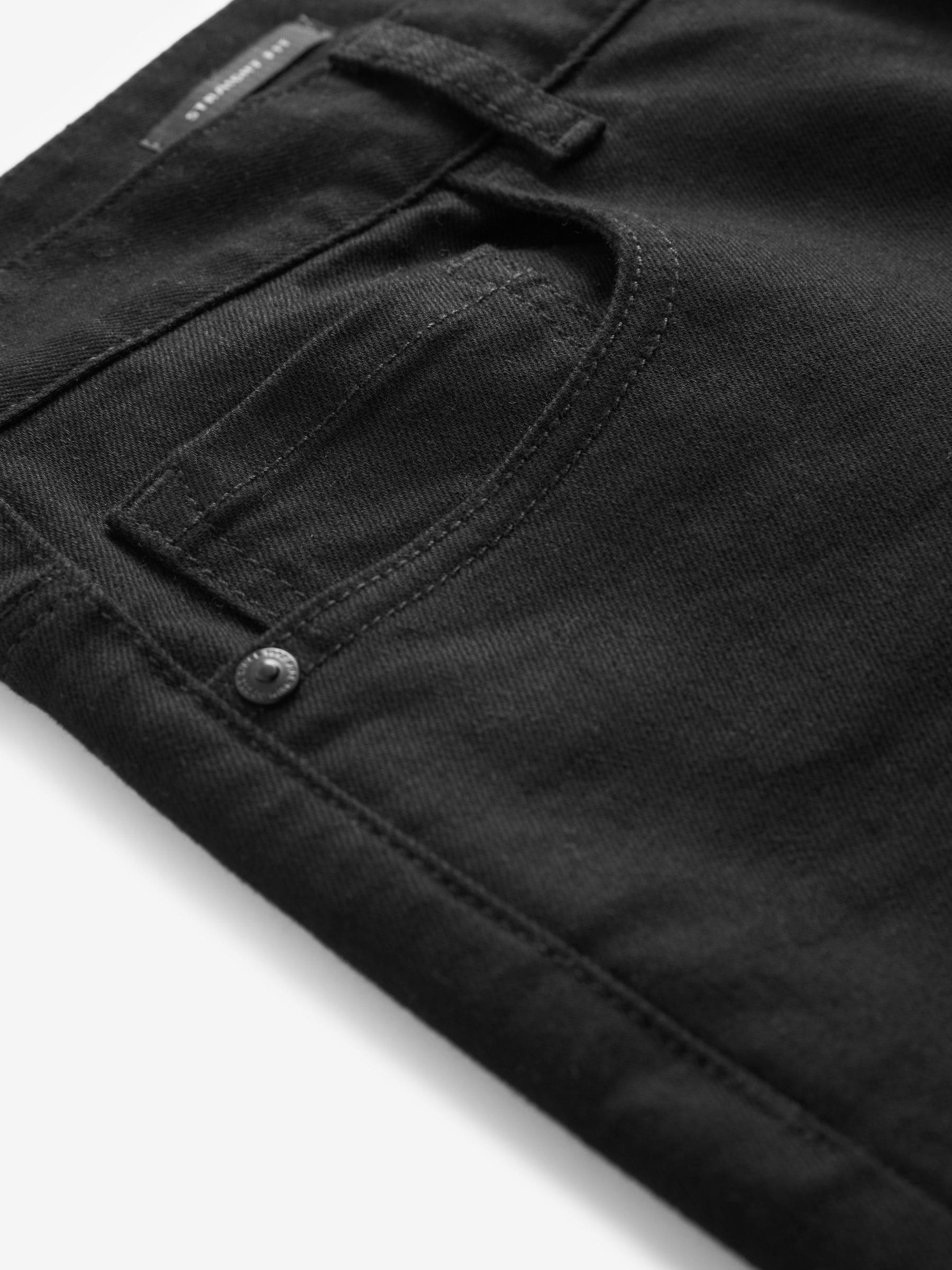 Effen zwart - Rechte, klassieke jeans met stretch