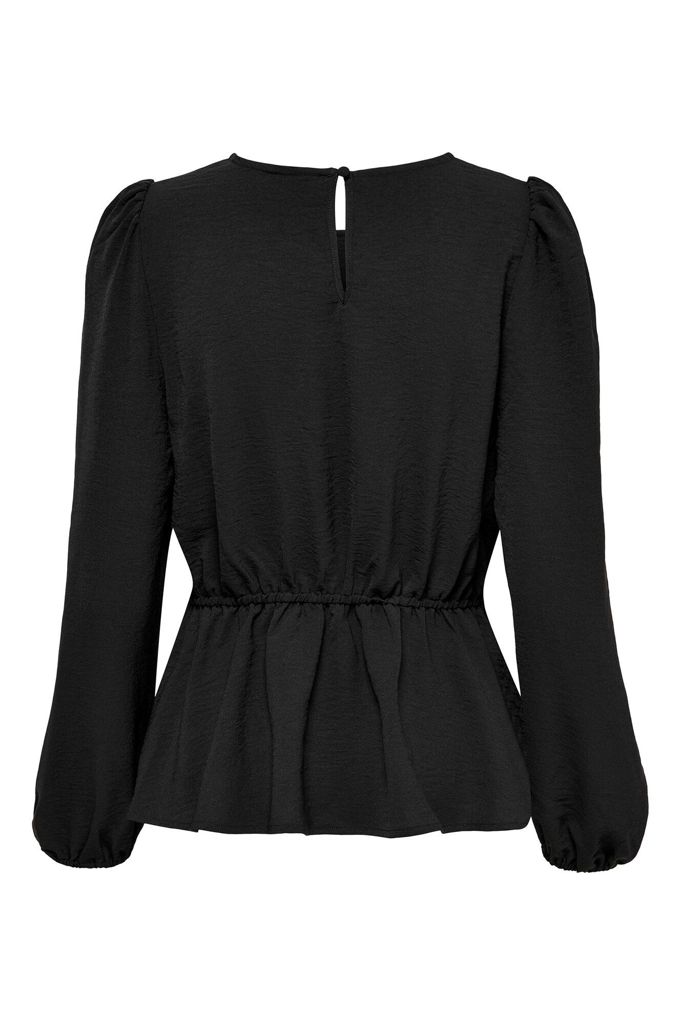 Blusa de mangas compridas e gola redonda