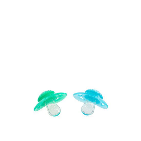 Lot de 2 sucette orthodontique   Vert et bleu        0-6 mois   de               Twistshake