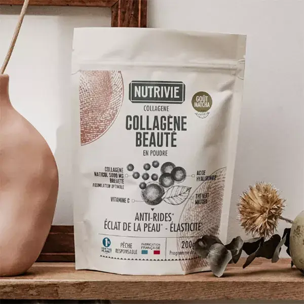 Nutrivie Collagen Skin Beauty sabor Matcha, embalagem Doypack 200g