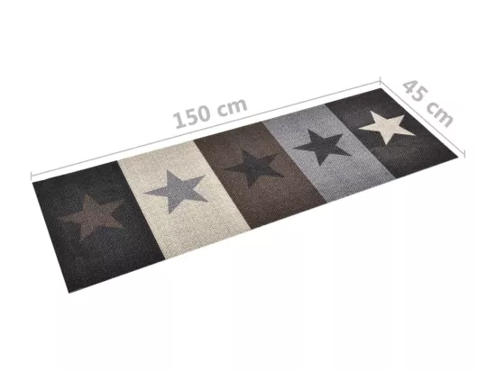 Tapis de sol de cuisine lavable Étoile 45x150 cm